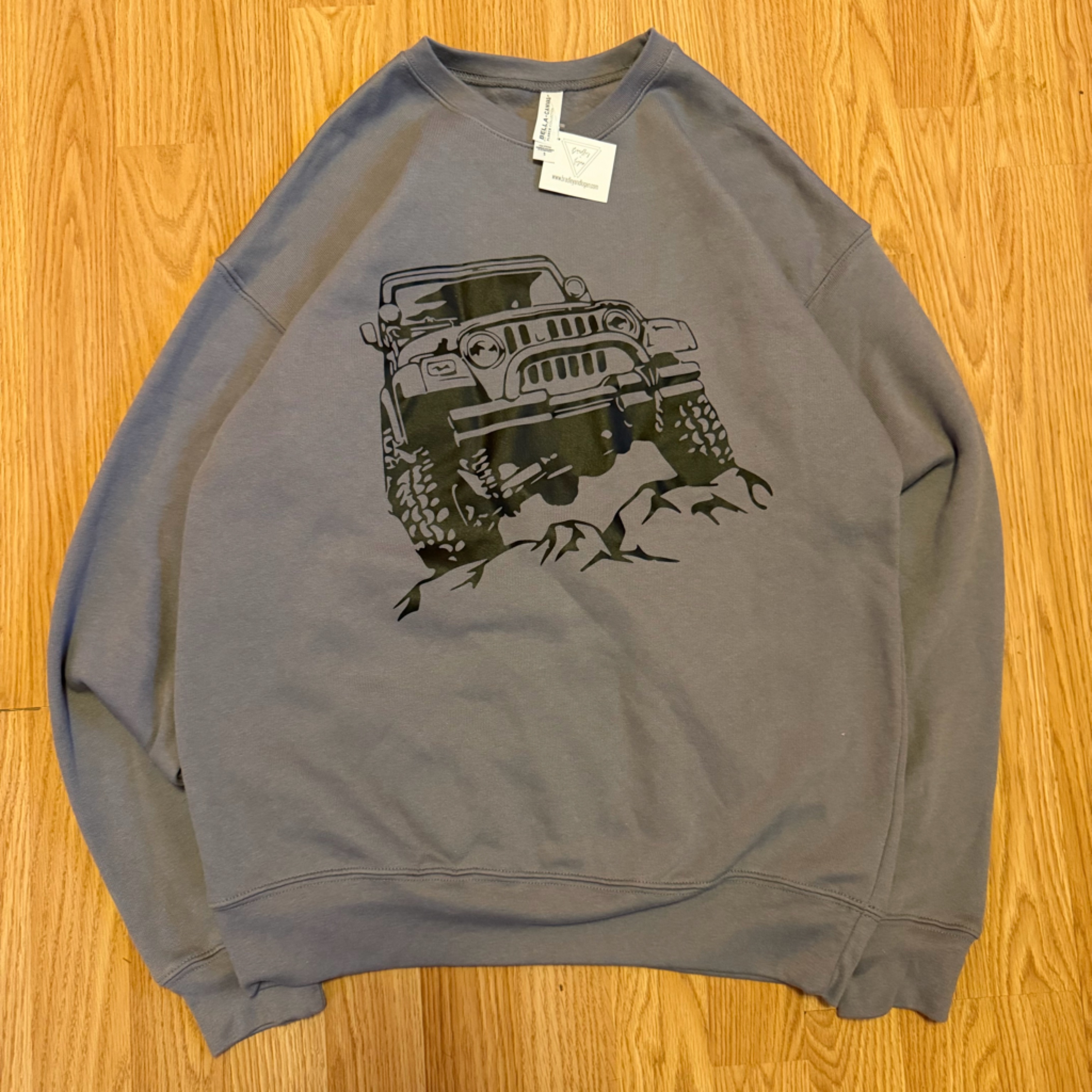Bella Canvas Gray Sweatshirt With Black Graphic Bella Canvas Gray Sweatshirt With Black Graphic